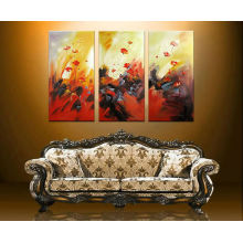 Artist Hand paint Flower images on texture arts,painting frame for home decor